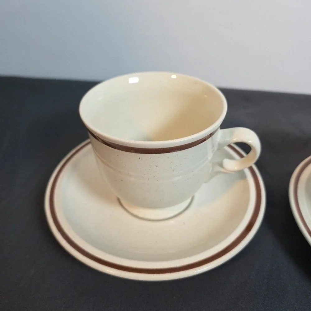 set of 2 Hearthside Floral Expressions Stoneware Cup And‎ Saucer Japan